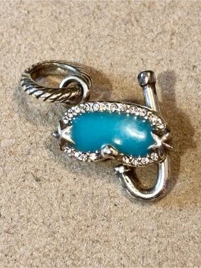 🆕Listing! Brighton Scuba Diving Mask charm Turquoise enamel Crystals Retired